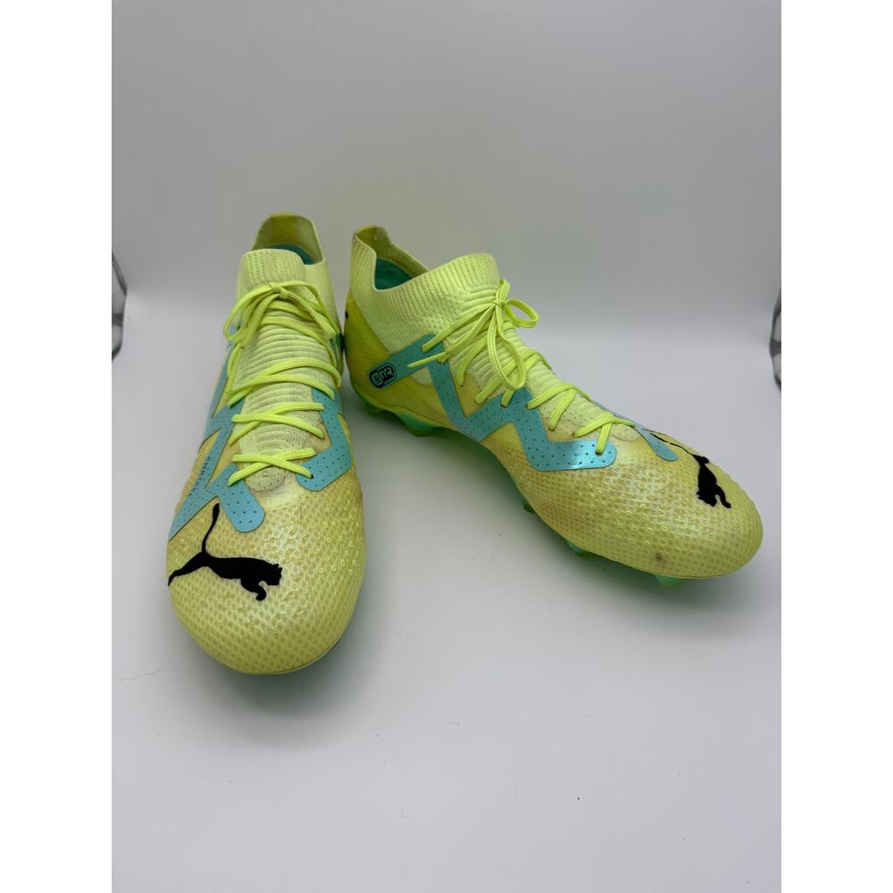 Men's Puma Future Pro FG/AG 107171-03 Neon Yellow Soccer Cleats Shoes Size 8.5